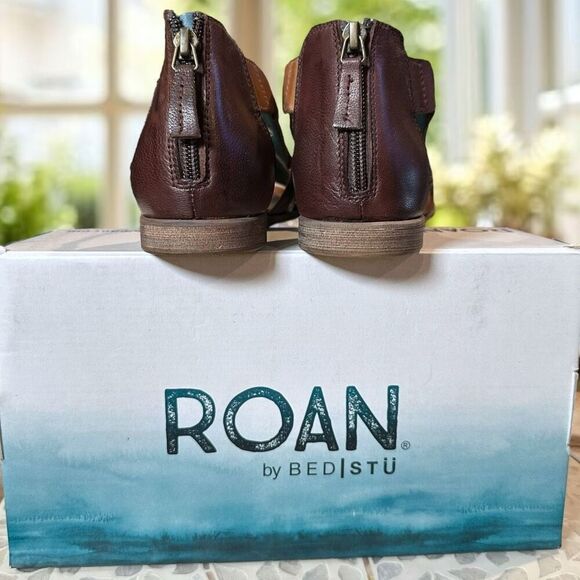 Roan by Bed Stu Alacrity Leather Sandal Brown/Tan Women's Size 9 EU 40 - Picture 10 of 13